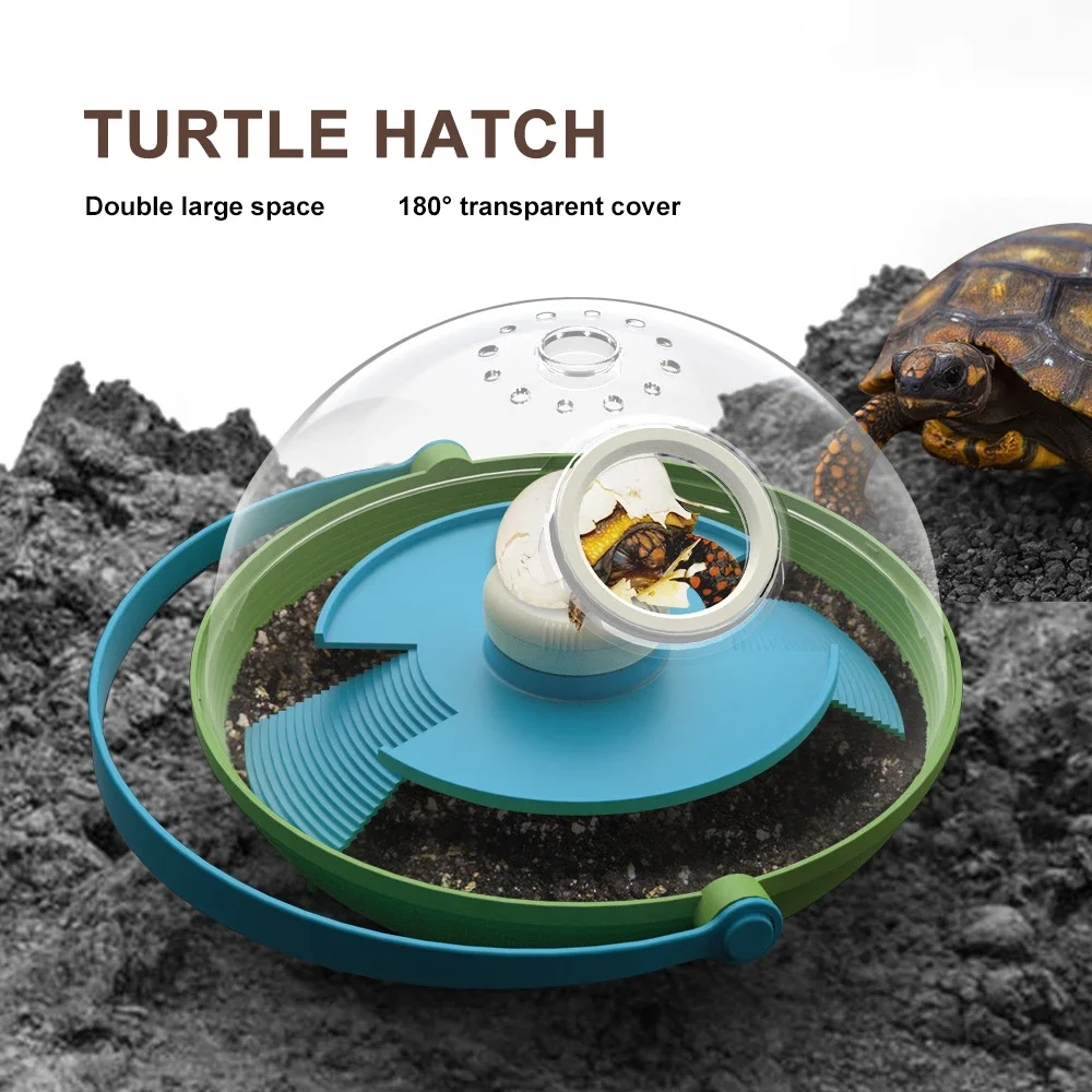 

Turtle Eggs Incubation Chamber Bilayer Separation of Land and Water with Magnifying Glass Convenient Observation Ecological Box