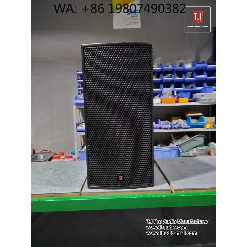Dual 12 Inch Two Way Wooden Speaker Professional Audio System for Club Conference Room