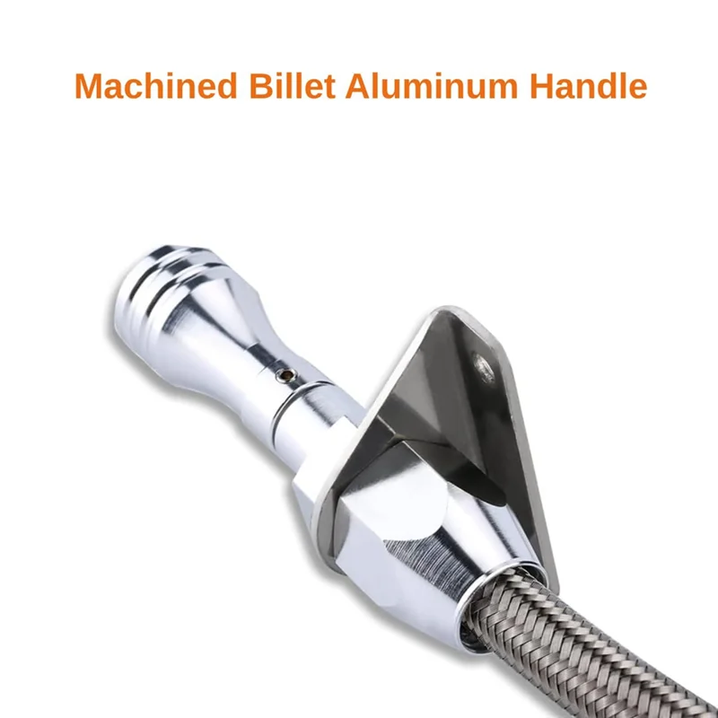 AB56-Firewall Mount Transmission Dipstick Stainless Steel Tube For GM 4L80e 4L60e SBC BBC Th350 Th400 Turbo 700R4