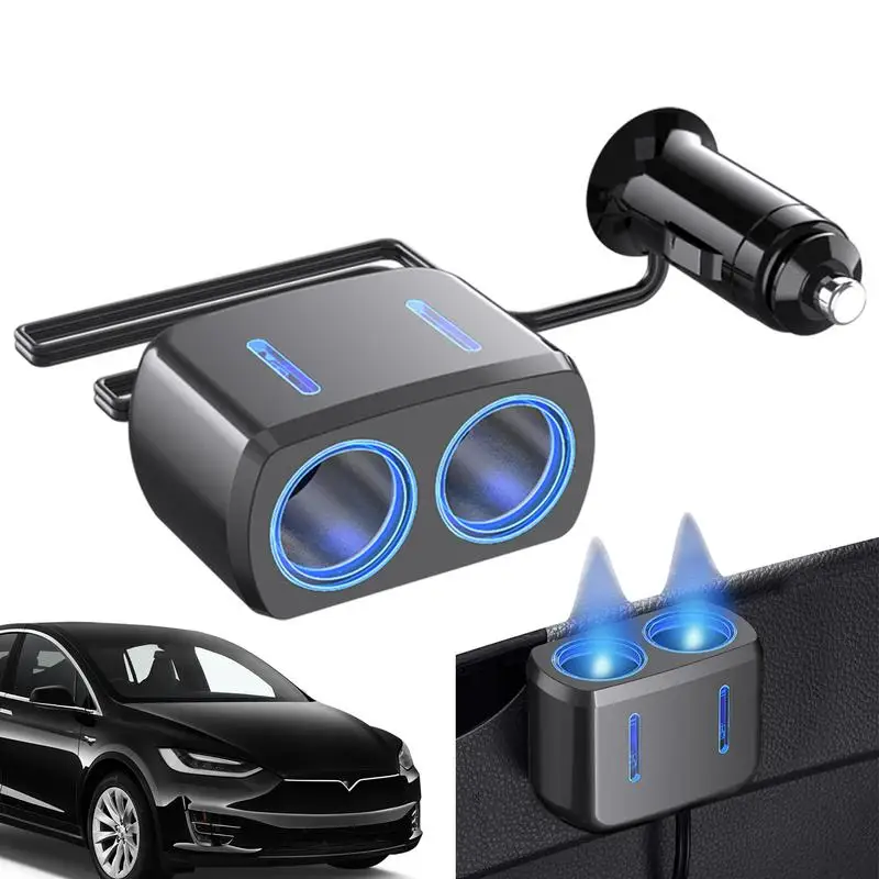 Car Phone Charger Cigarette Lighter 12/24V Adapter Auto Charger Splitter Independent Switches Multi Ports Quick Charge lighter