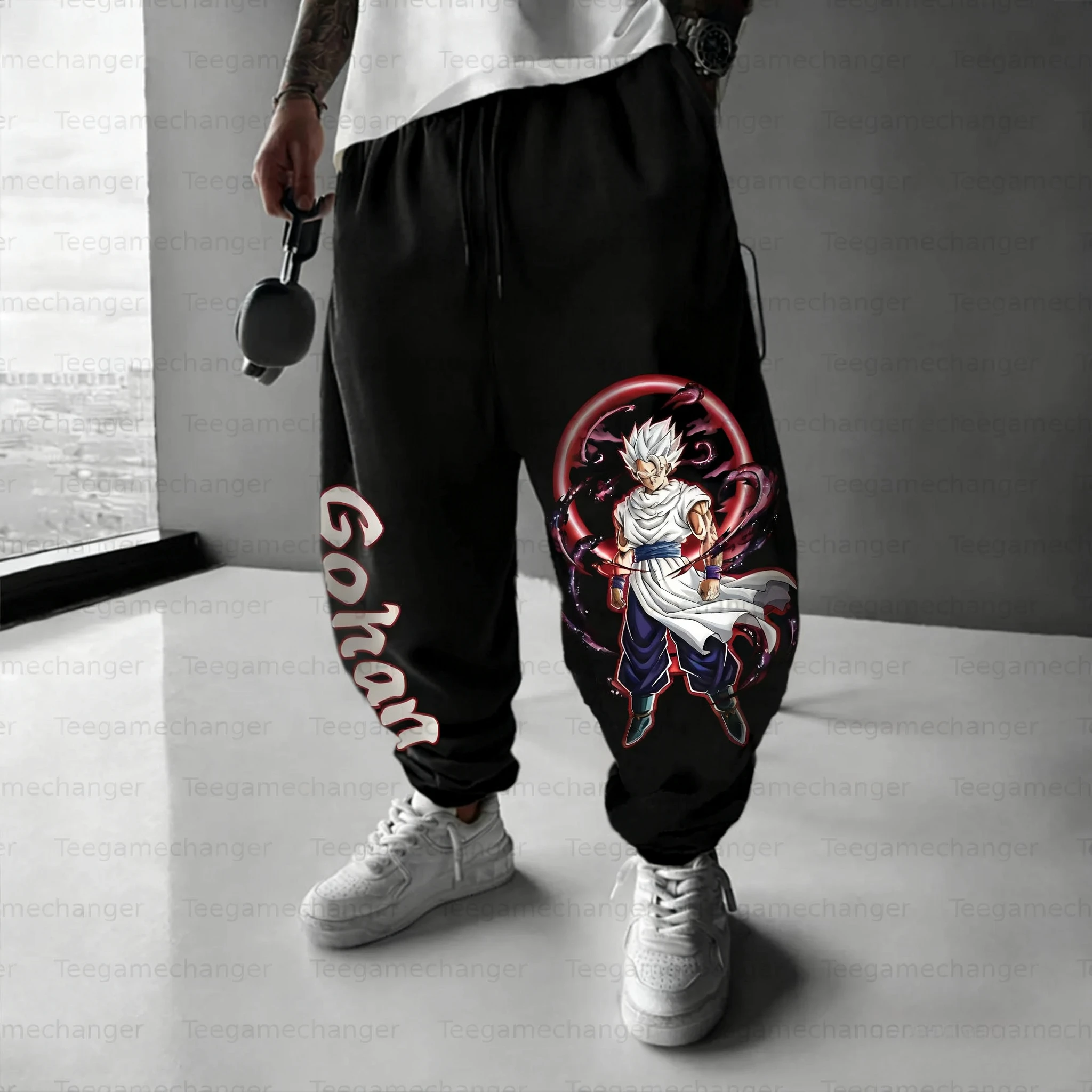 Dragon Ball Anime Sweetpants Autumn/Winter New Super Saiyan Gohan Printed American Hip Hop Loose Casual Sports tapered pants