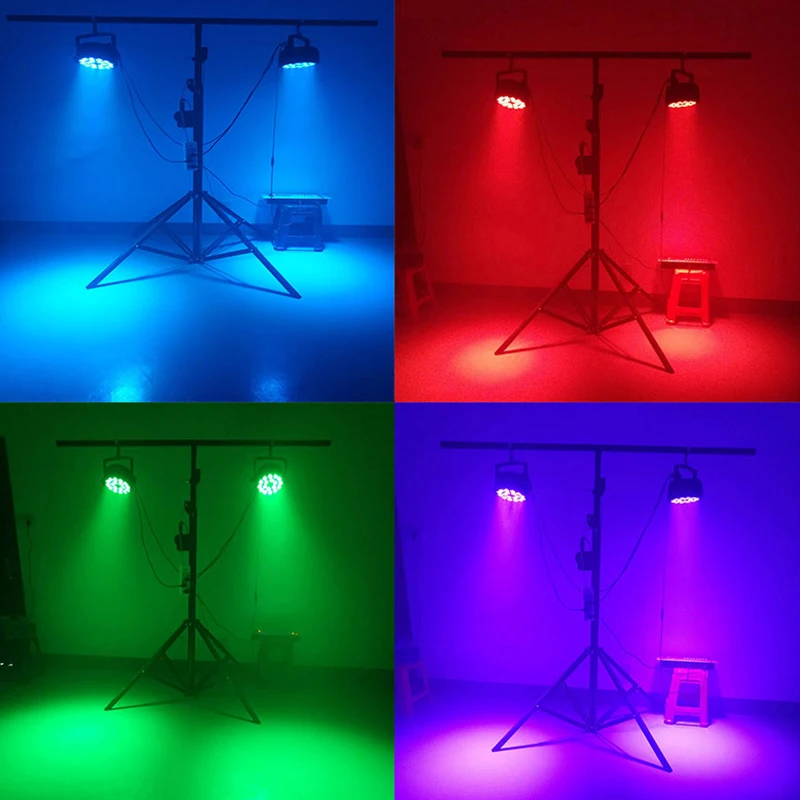 4PCS Aluminum Alloy LED Flat Par 18x12W RGBW/18x18W RGBWA+UV LED Lighting DMX512 Disco Professional Stage DJ Equipment