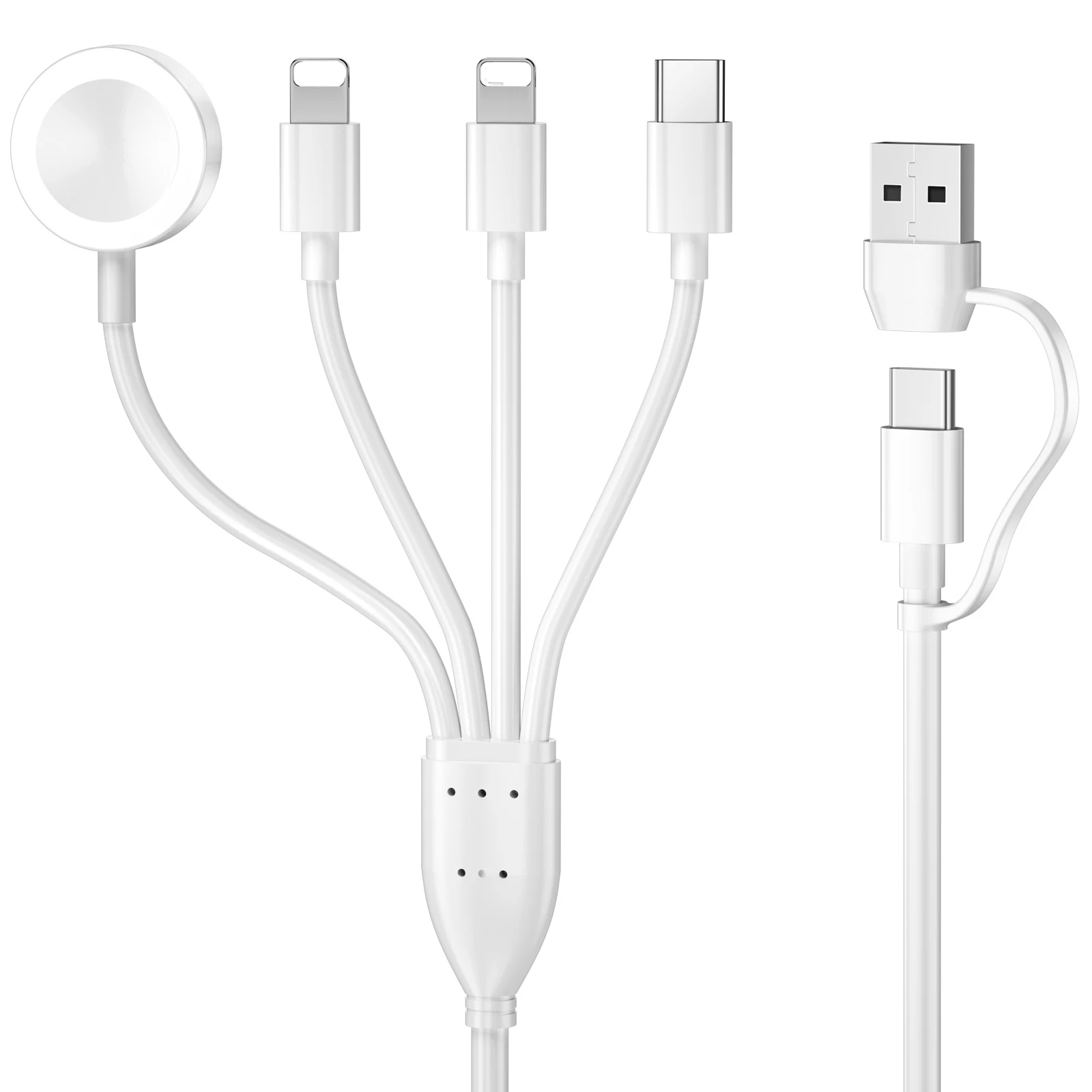 4 in 2 for iWatch Series 8 7 6 5 4 SE Charger Cable Usb Type-C Fast Charging Cord for Airpods iPad iPhone 14 13 12 11 Pro Max