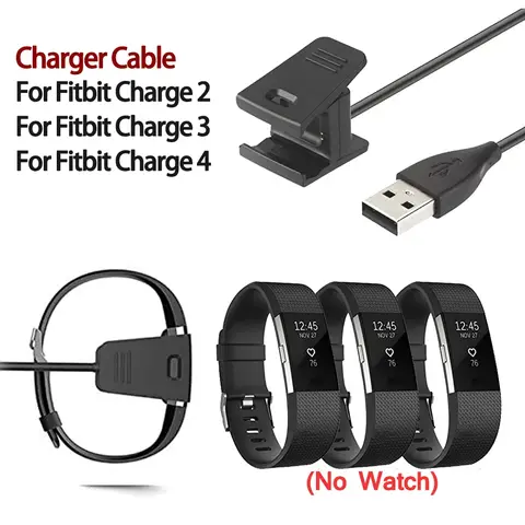Cable de carga USB de repuesto para Fitbit Charge 2, adaptador de base para reloj inteligente Fitbit Charge 3 y 4