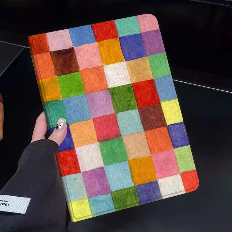 

Colorful Square Pattern Tile Tablet Case For Huawei Honor MatePad MediaPad Air 5 6 7 11 V6 V7 V8 V9 X9 X8 T10 T10s C5e T5 Gift