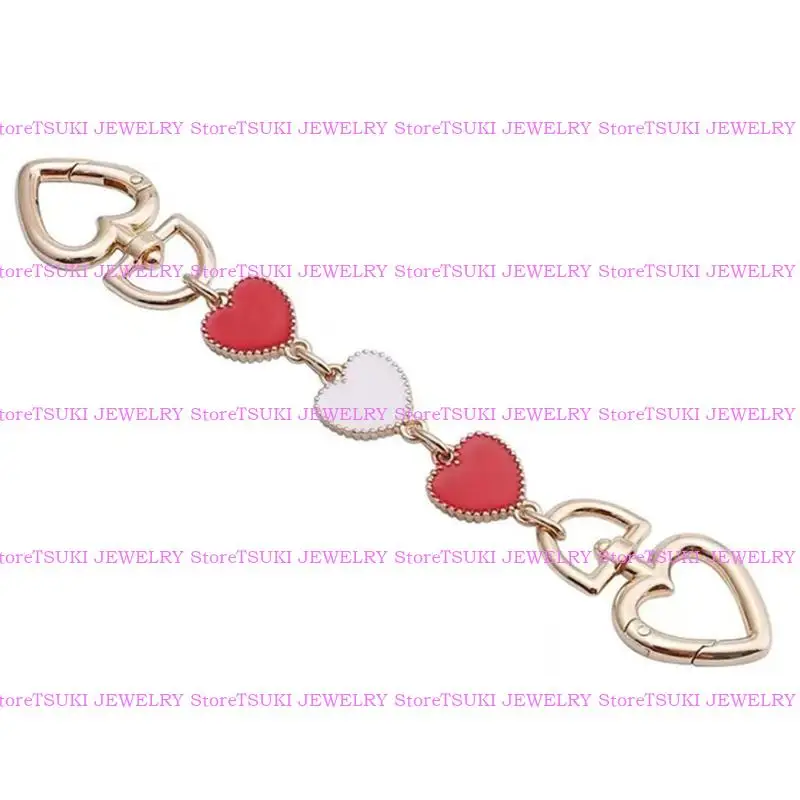 

62KE Heart Purse Strap Extenders Chain Charms for Handbag Crossbody Bag
