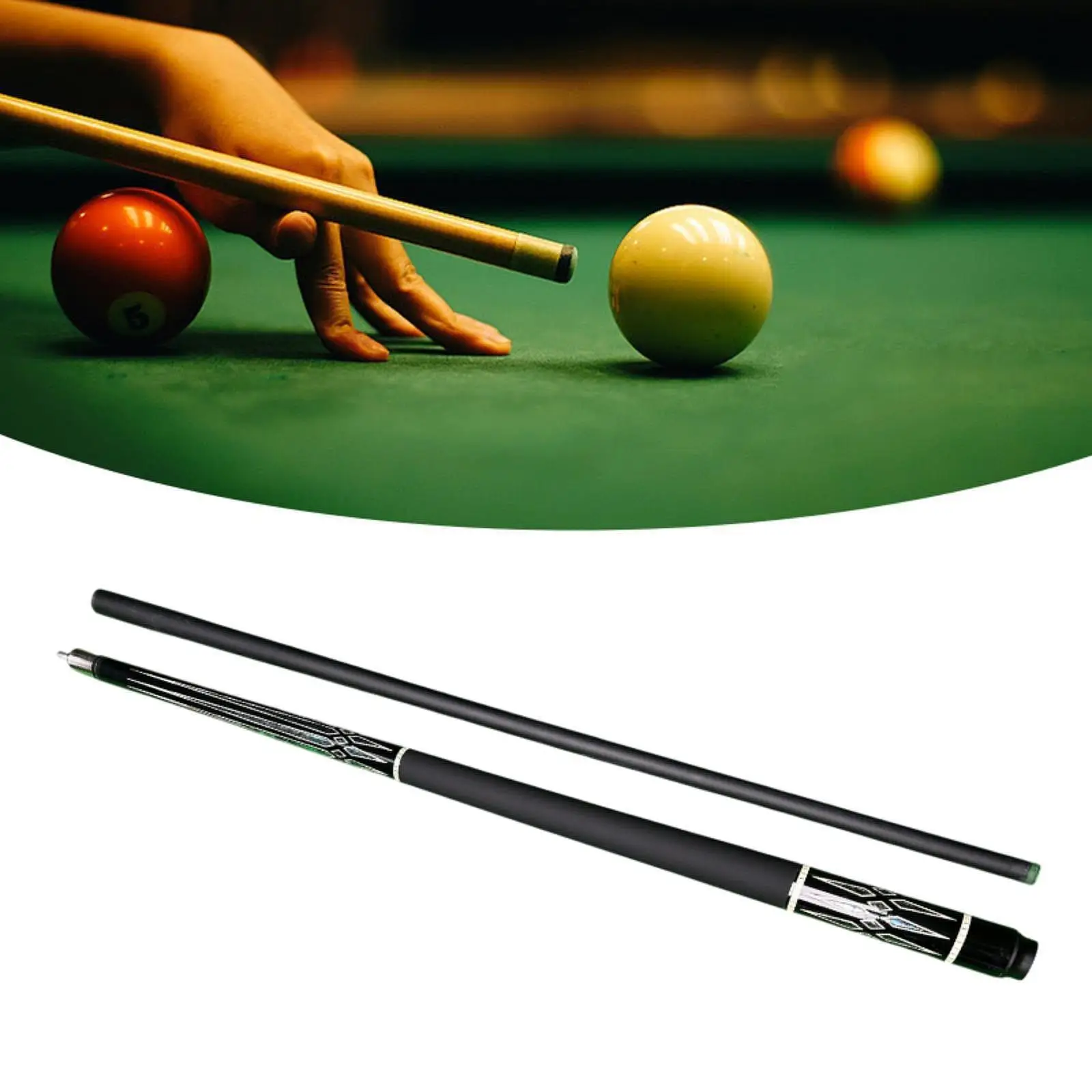 

Pool Cue 1/2 Split Portable Professional Carbon Fiber for Men Women Training