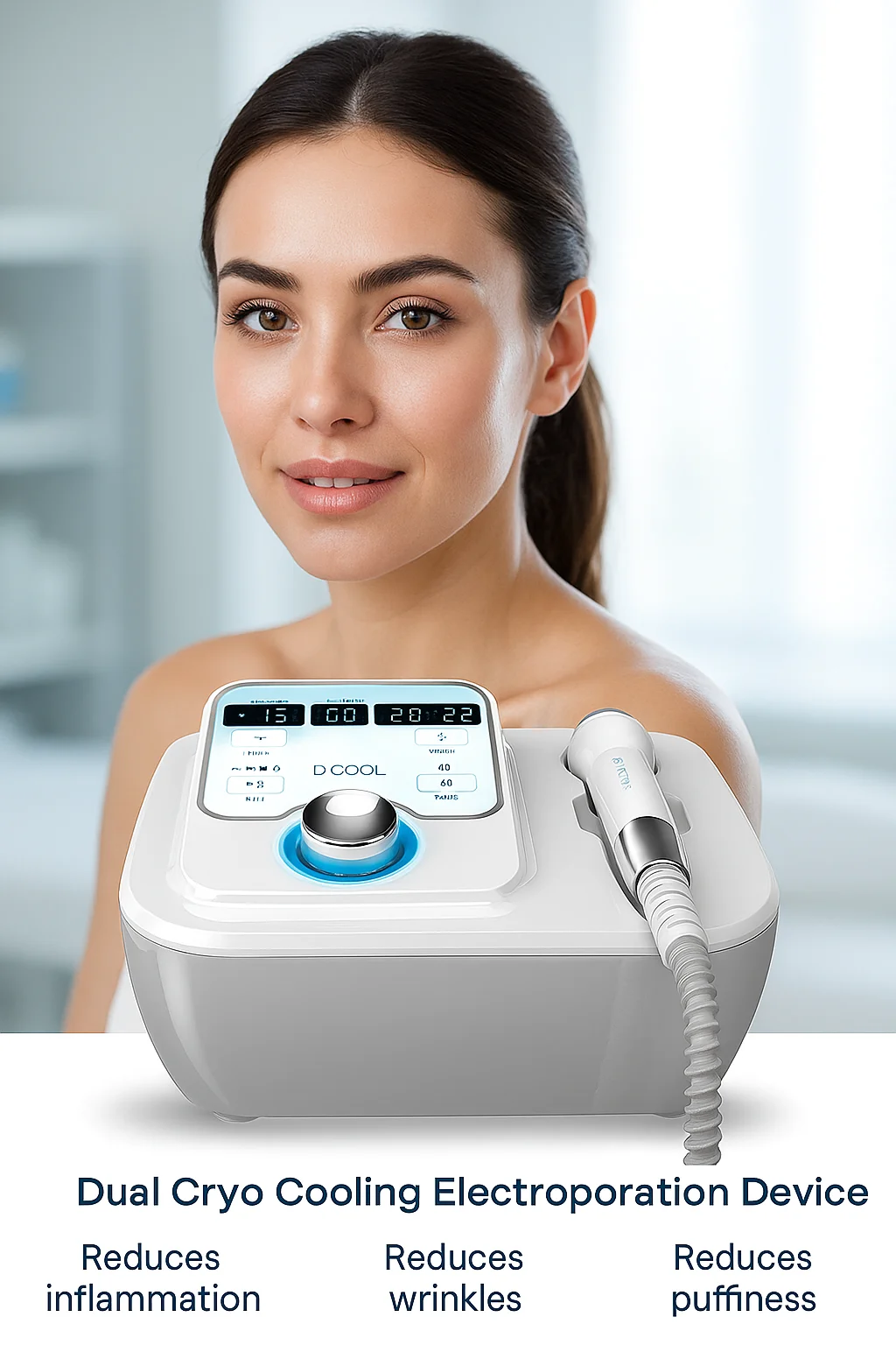 

DCOOL Portable Cool + Hot + EMS For Skin Tightening Anti Puffiness Facial Heating Cooling And Facial Electroporation Machine