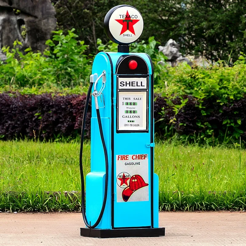 

Industrial Wind Retro Refueling Machine Model Wine Cabinet Wrought Iron Handmade Storage Cabinet