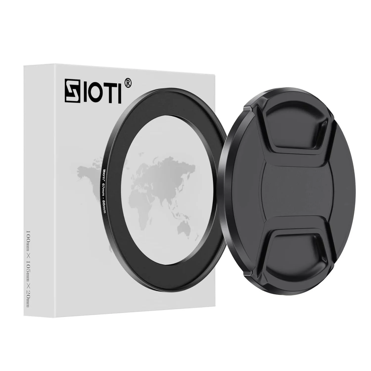 

SIOTI Camera 67/72/77/82-86 82/86-95 Step Up Adatper Ring+Cap Matte Treatment Ultra-Slim for Nikon for Canon for Sony for forFuj