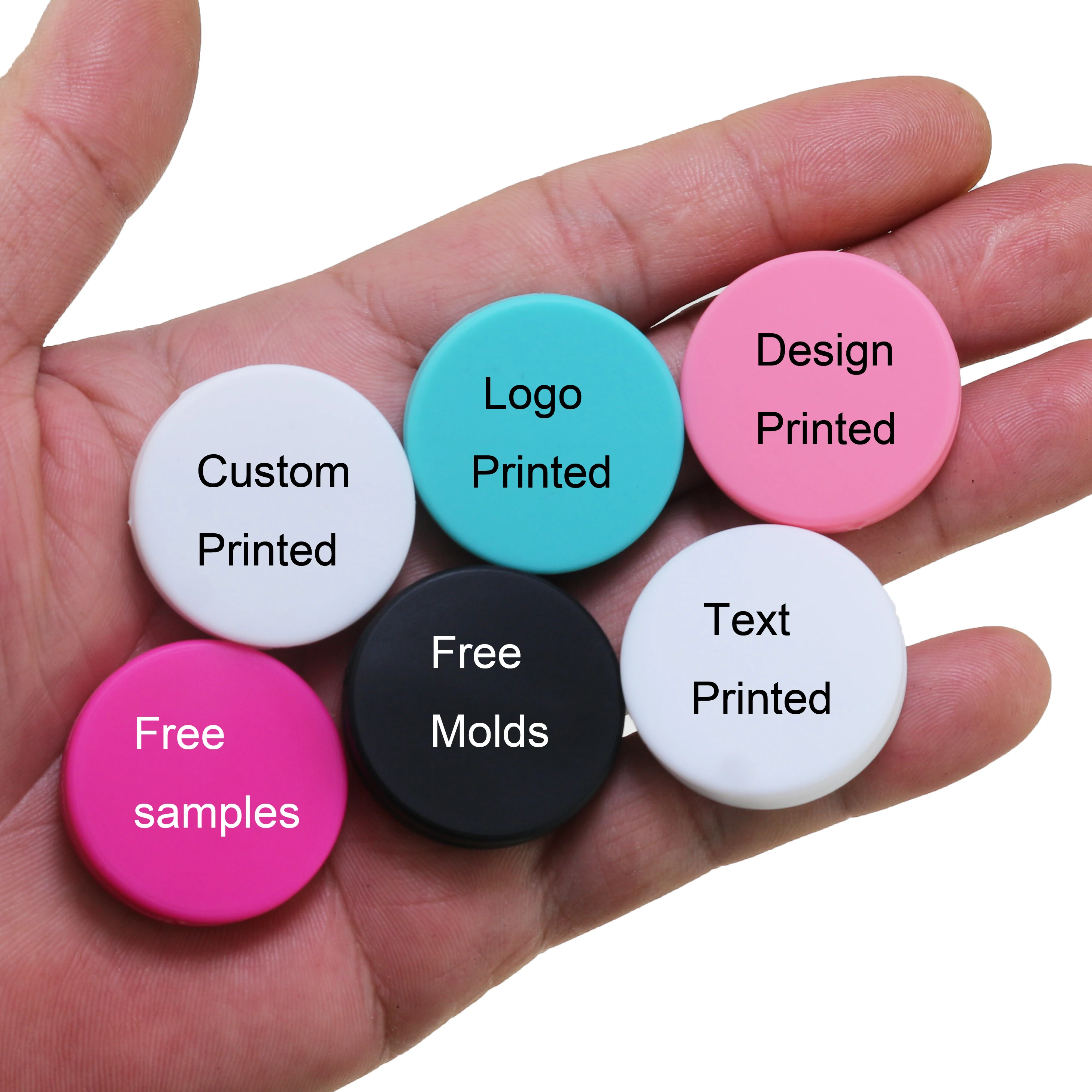 Imagem -02 - Grânulos de Silicone Personalizados para Faça Você Mesmo Grande Redondo Logotipo Personalizado Retângulo Quadrado Coração Seu Próprio Projeto Personalizar Pérolas 100 Pcs 30 mm