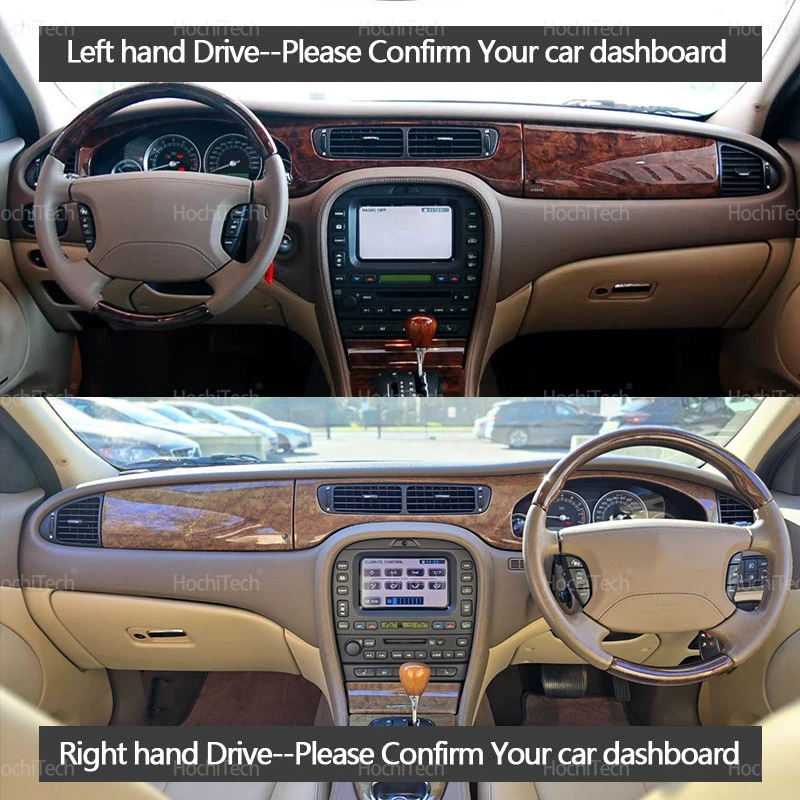 For Jaguar S-Type 2001-2009 Car Dashboard Cover Avoid Light Pad Instrument Platform Cover Mat Carpet 2004 2005 2006 2007 2008