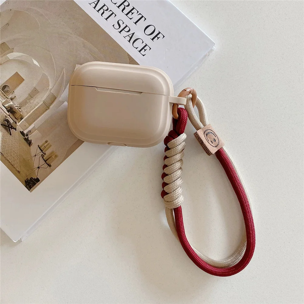 بسيطة لينة سيليكون مع ابتسامة حزام اليد حقيبة سماعة الاذن ل أبل Airpods 4 1 2 برو 3 Funda سماعة لاسلكية تعمل بالبلوتوث الغطاء الواقي