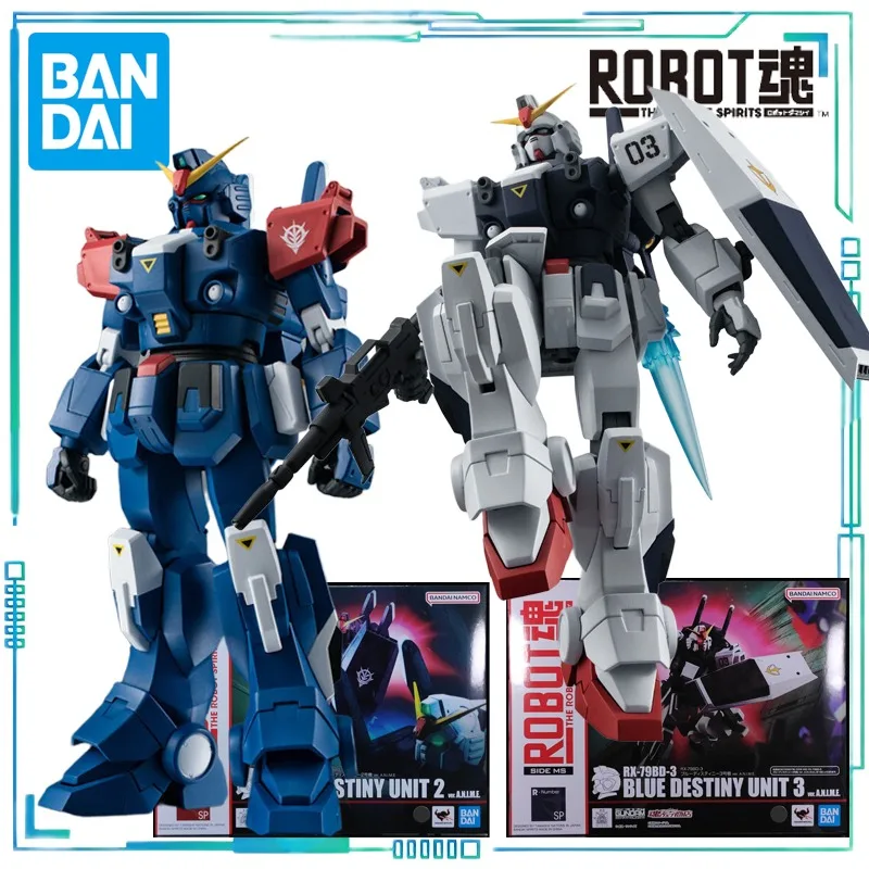

BANDAI Genuine ROBOT Soul Series Limited Edition RX-79BD-3 Azure Destiny 3 Aircraft，RX-79BD-2 Finished Product Model Gift