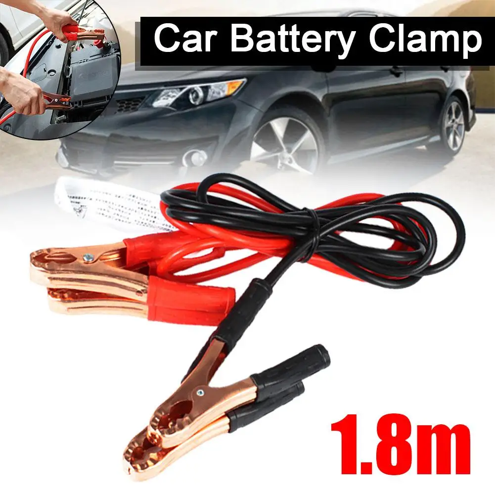 1.8 M 500A kabel jumper baterai mobil garis kabel Starter lompatan darurat memimpin Van SUV Double-ended dengan klip klem