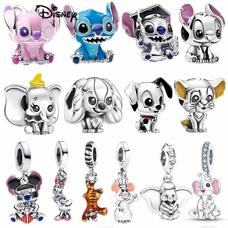 925 فضة ديزني الكلب غرزة الأميرة قلادة مطرز يناسب 3 مللي متر سوار قلادة ، المرأة DIY مجوهرات هدايا