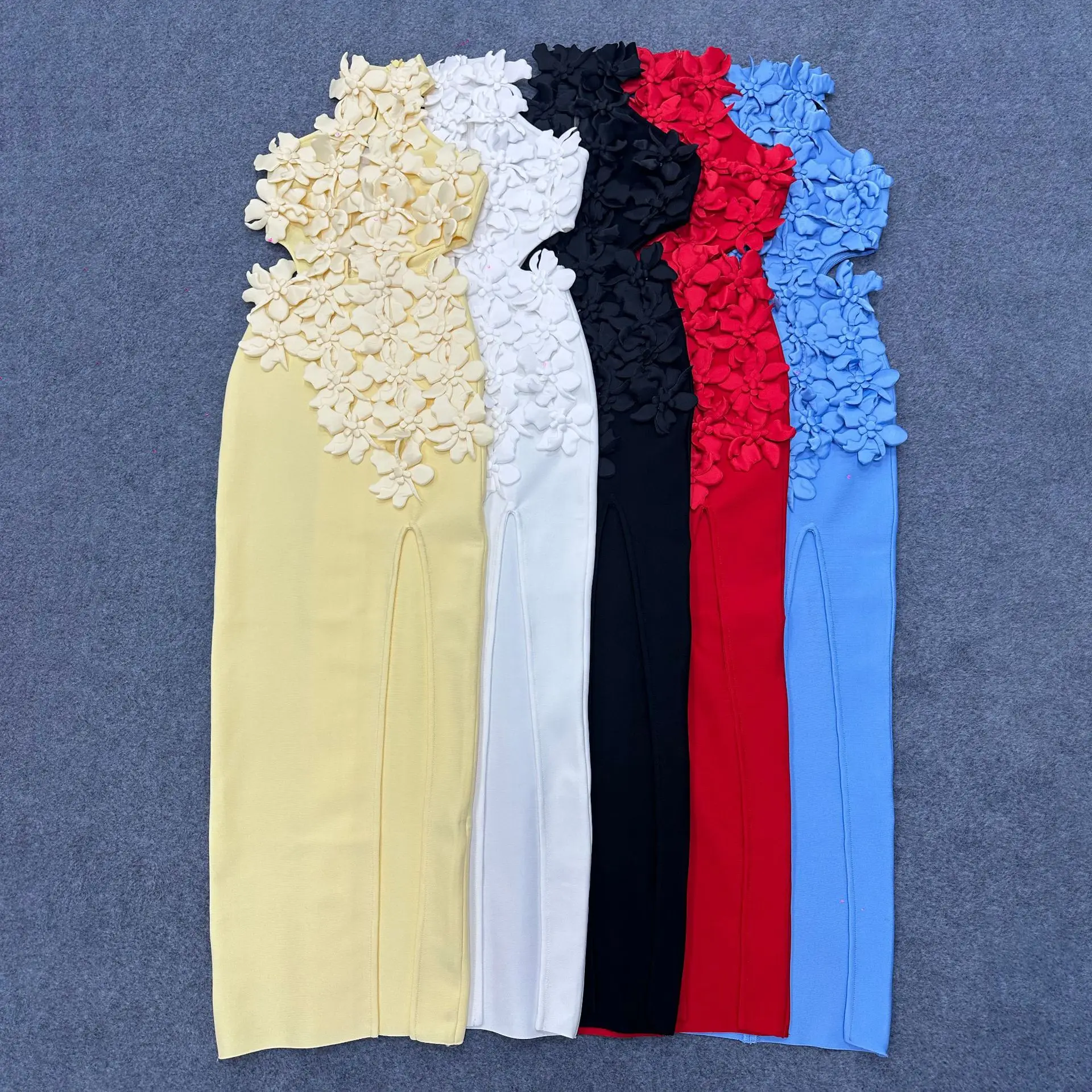 

Одежда высшего качества для женщин без рукавов с открытыми плечами сексуальное облегающее длинное бандажное платье с цветочным принтом вечерняя вечеринка день рождения модный наряд