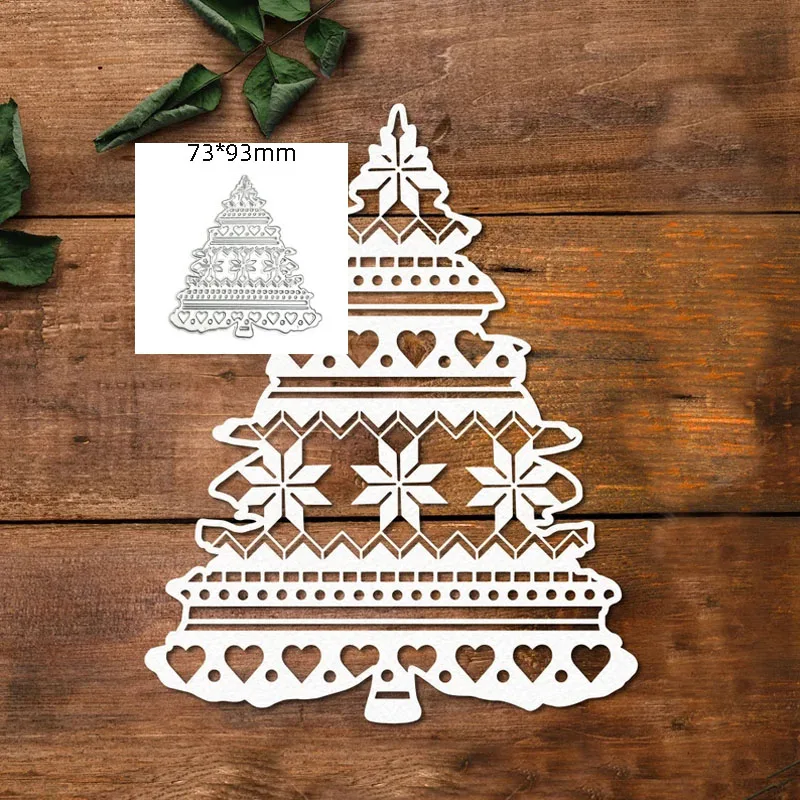 Christmas Trees Metal Cutting Dies Stencil Scrapbooking Diy Album Stamp Paper Card Embossing Decor Craft Knife Mould