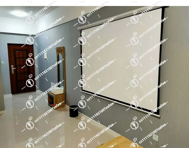150-Inch electric projector screen with 1.2 magnification and 1000D matte white fabric