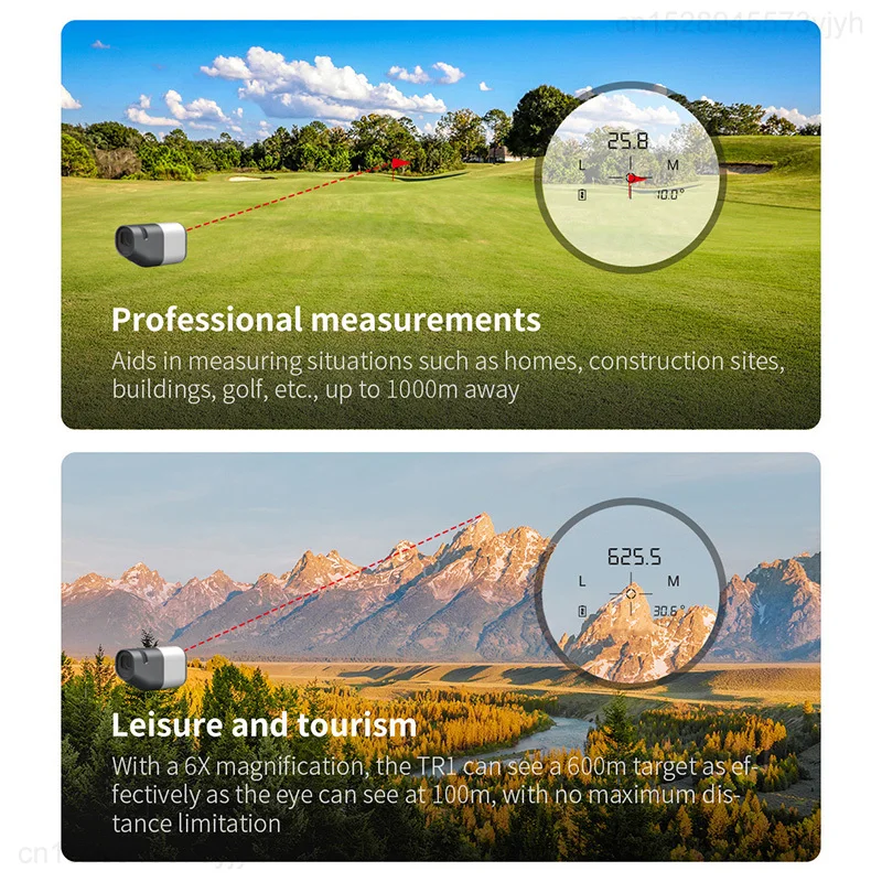 Xiaomi Duka TR1 ekran LCD zwiedzanie teleskop dalmierz 800-1200M dalmierz laserowy do golfa Sport polowanie Survey Travel