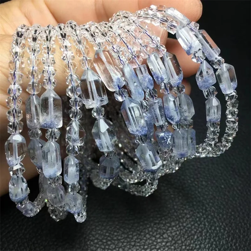 Natural Freeform Dumortierite Bracelet Crystal Bracelets Bead Stretch Healing Gemstone Birthday Present 1PCS