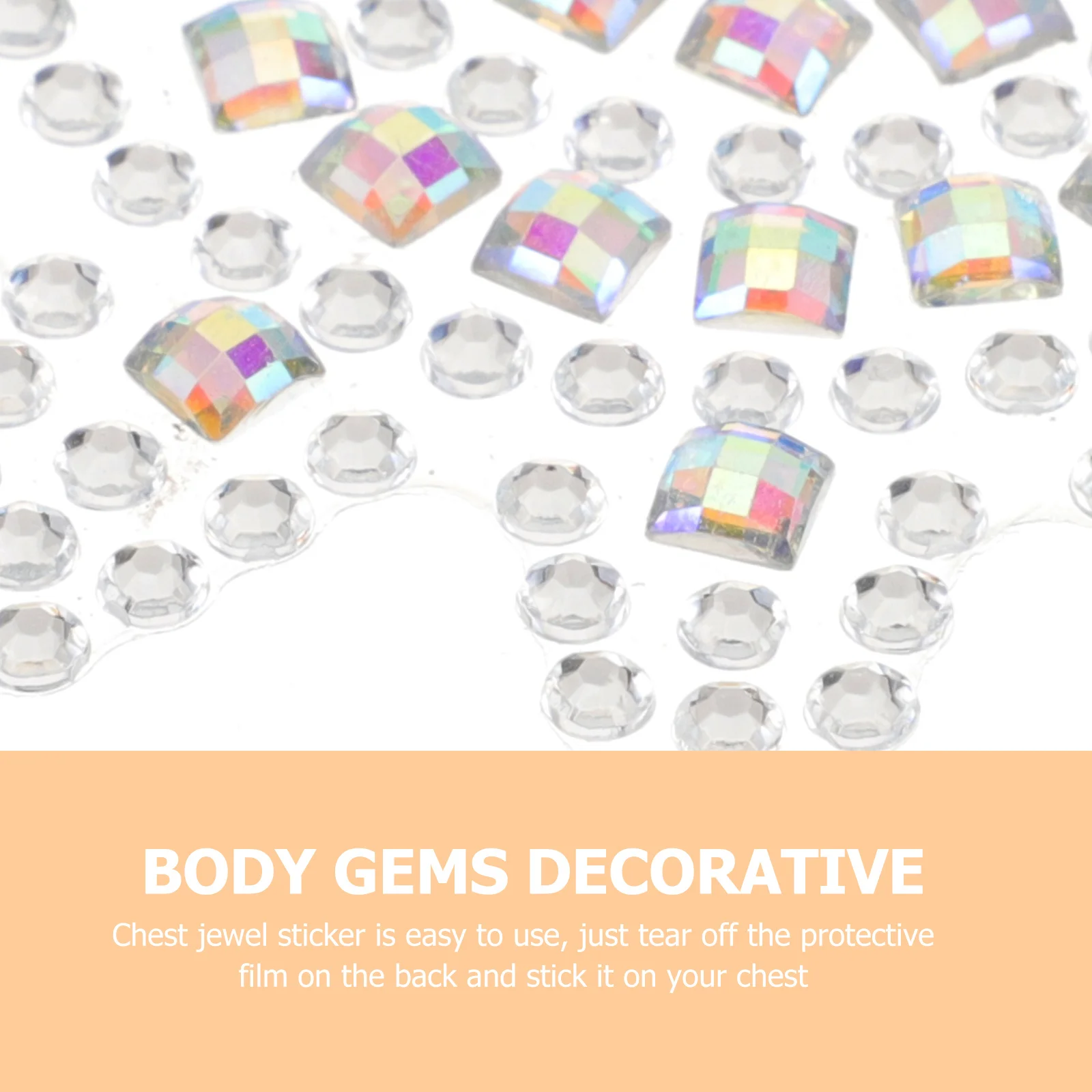 1 مجموعة الصدر جوهرة ملصق الاكريليك الراتنج الجسم جوهرة ديكور مهرجان حفلة الهذيان ماكياج ملصق بريق سباركلي لاصق