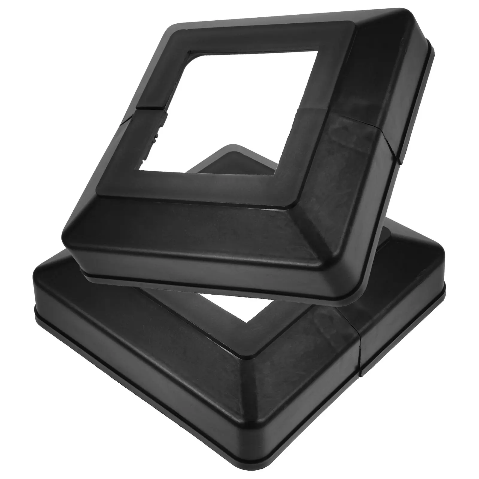 

2 шт. 60x60 Декоративные накладки на квадратные трубчатые столбы, пластиковые колпаки для столбов ограждений, уличные накладки на колонны, виниловые накладки на перила балконов, накладки-фестончики для столбов