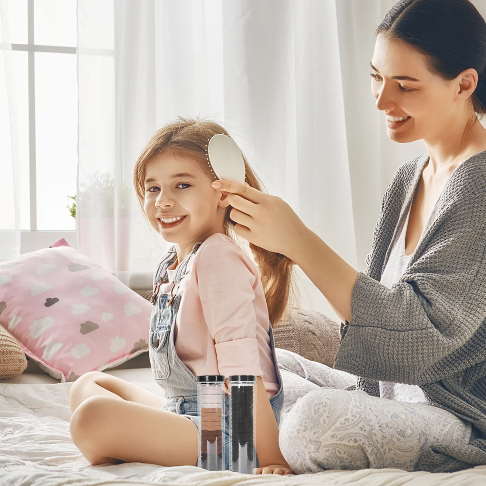 

40pcs Head Rope Scrunchies Elastic Rings For Women Girls Fashion Ponytail Holders Decorative Hair Ties Cloth Hair Accessories