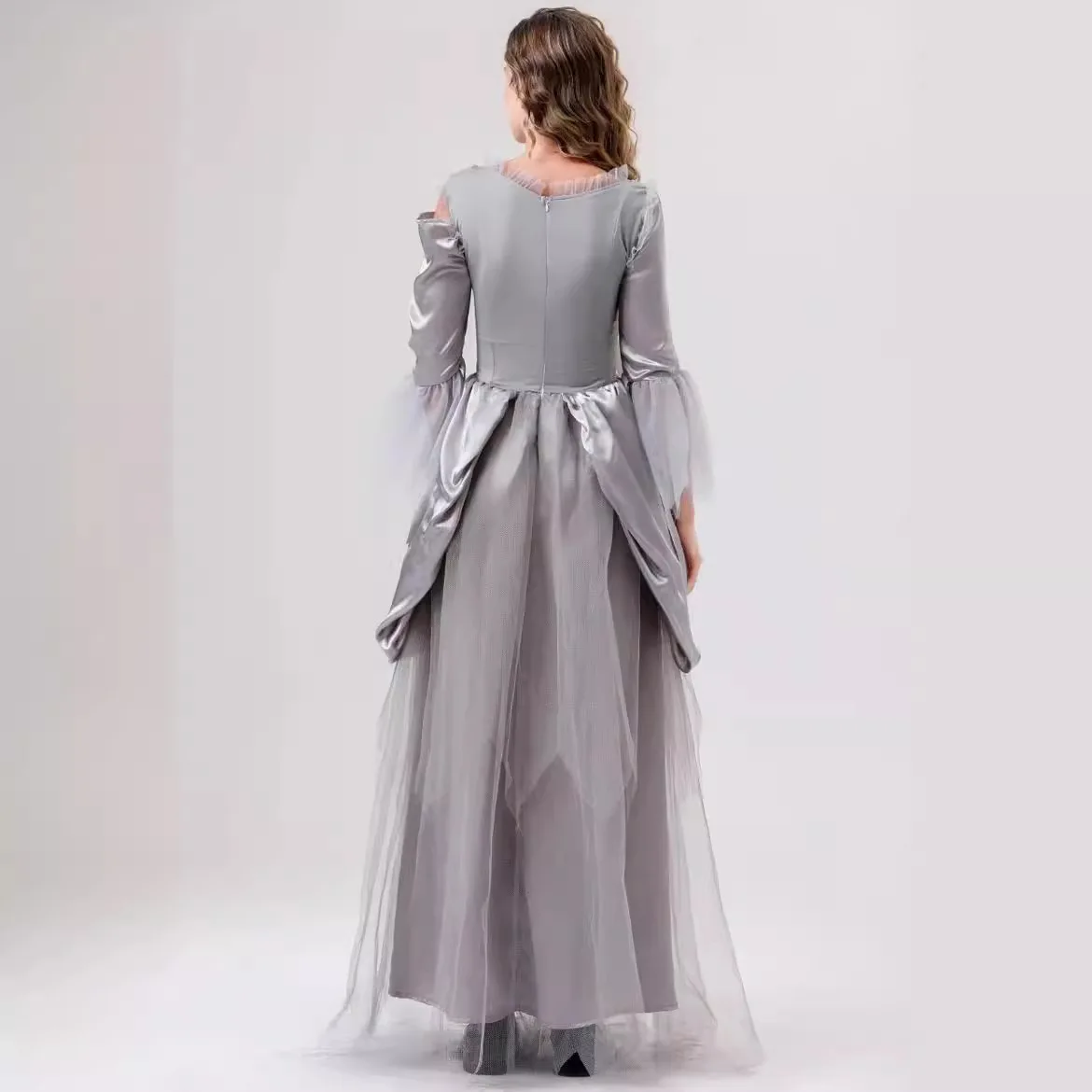 أزياء الهالوين Ghost Bride Dr للسيدات البالغات، ملابس أداء المسرح، ملابس صيفية من البوليستر