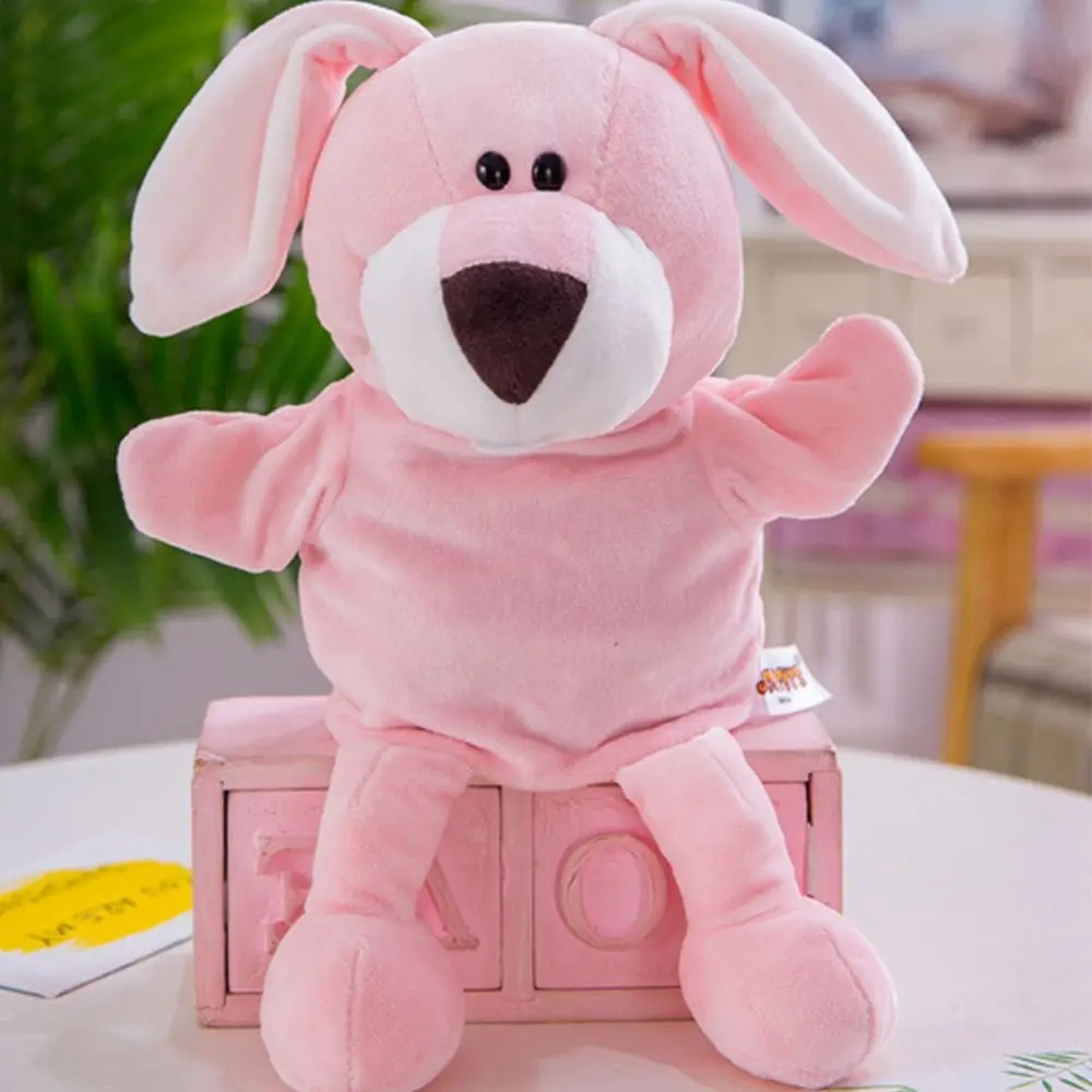 Gant de jeu Parent-enfant, lapin, animaux en peluche, accessoires d'histoire de maternelle, marionnettes pour enfants, marionnette à main en peluche, poupée à main