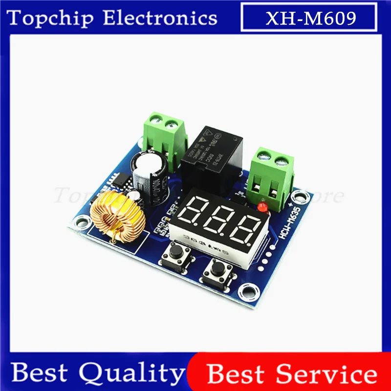 XH-M609 Low Voltage Disconnect Switch Cut Off 12V 24V 36V Digital LED Display Over-Discharge Protect for 12-36V Lithium Battery