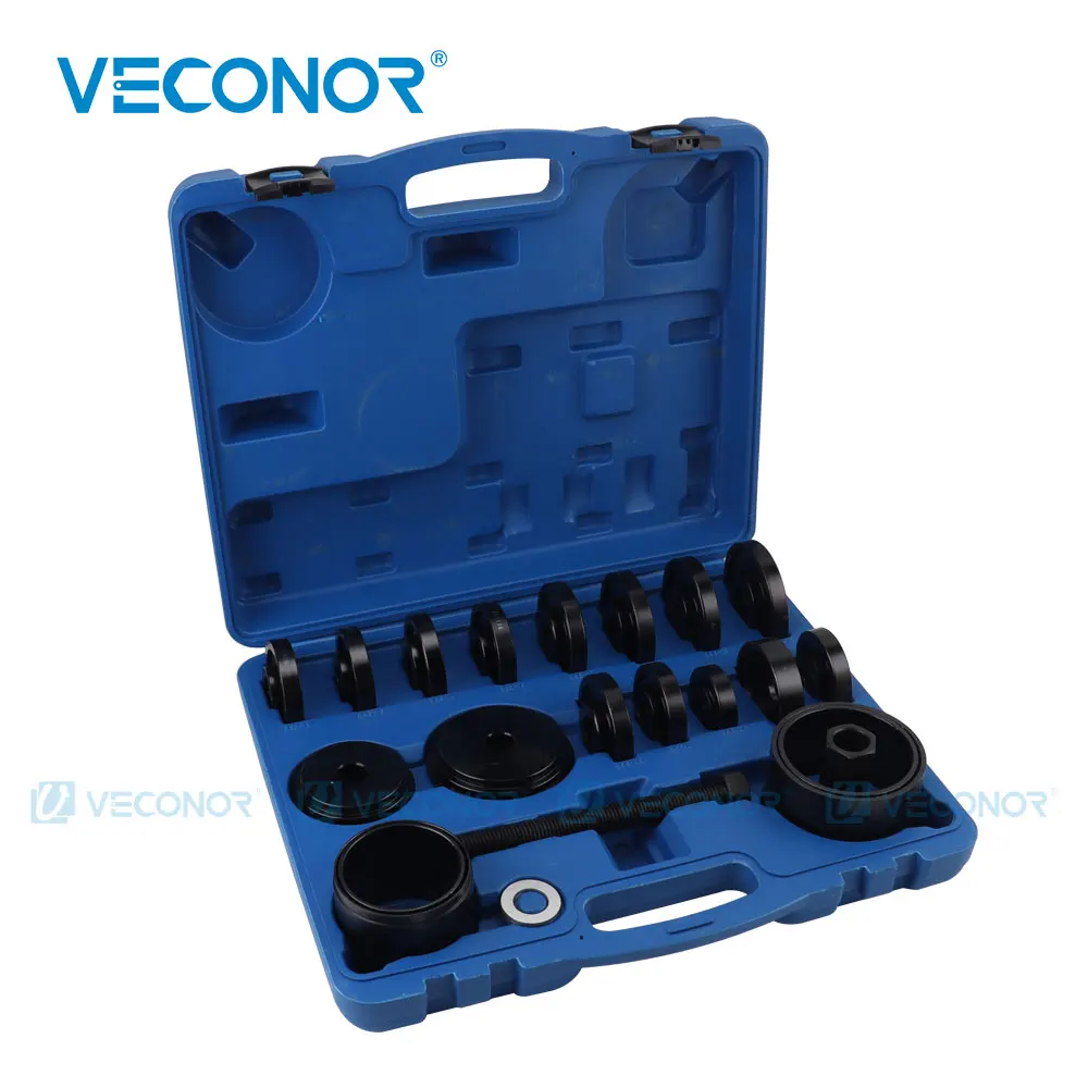 23Pcs FWD Front Wheel Drive Bearing Press Tool Set Wheel Bearing Adapters Puller Press Replacement Installer Removal Tool Kit