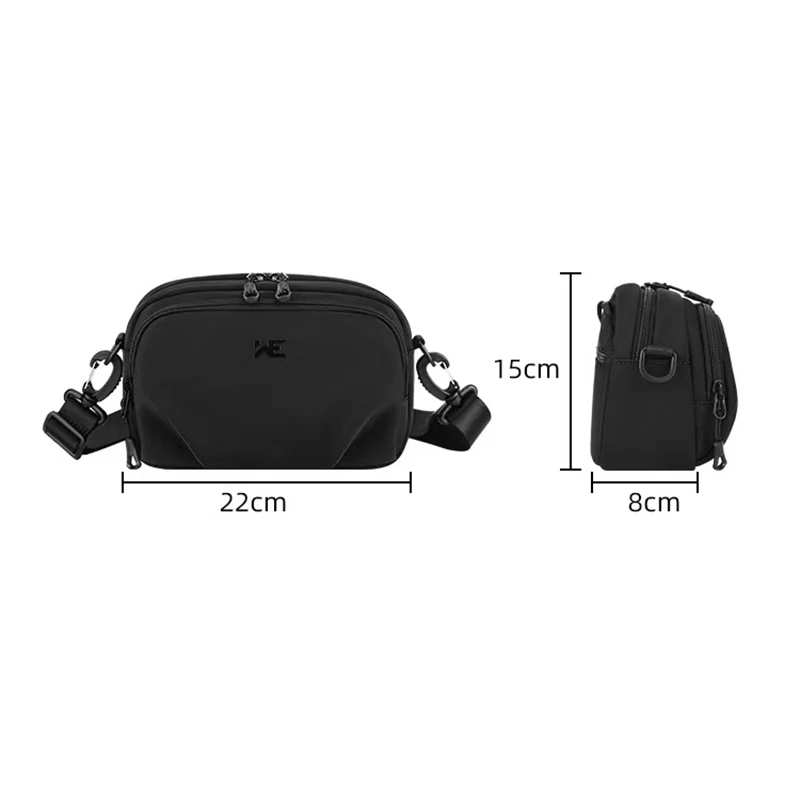 Men's new casual solid color diagonal cross bag simple travel lightweight shoulder bag fashionable multi-layer shell phone bag