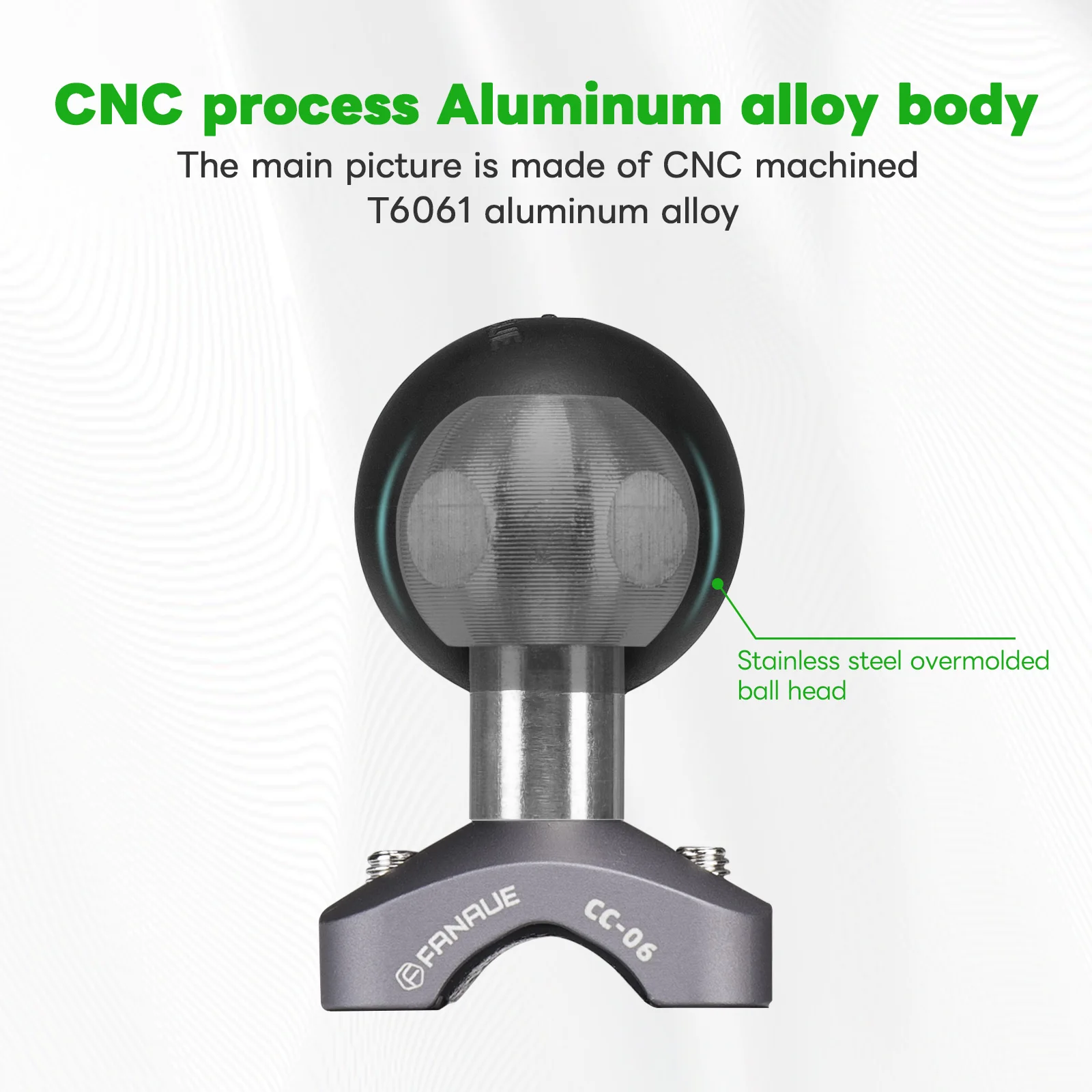 FANAUE سبائك الألومنيوم دراجة نارية مرآة الرؤية الخلفية حامل هاتف المحمول 25 مللي متر/20 مللي متر/17 مللي متر قاعدة توسيع الرأس الكروي مستقرة