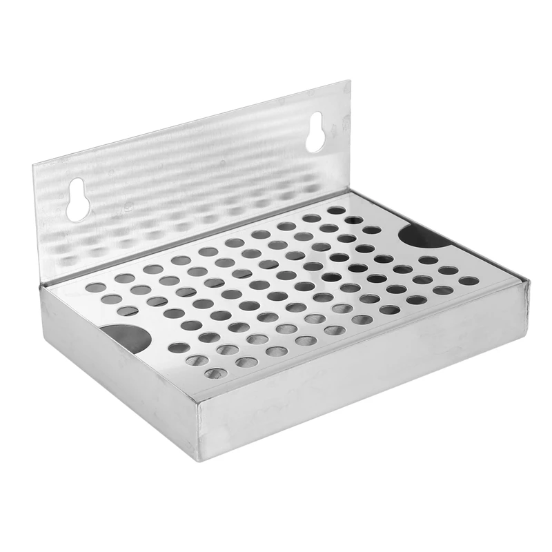 Wall Mount Beer Drip Tray No Drain 304 Stainless Steel Homebrew Kegging Draft Beer-A73M