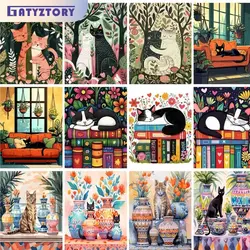GATYZTORY Picture Oil Painting By Numbers Landscape 40x50cm Diy HandPainted Acrylic Coloring On Canvas Animal Home Decor