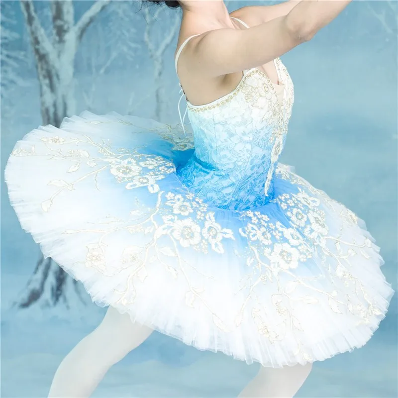 High Quality Ombre Dyed Kids Girls Ballet Dance Competition Wear Professional Tutu