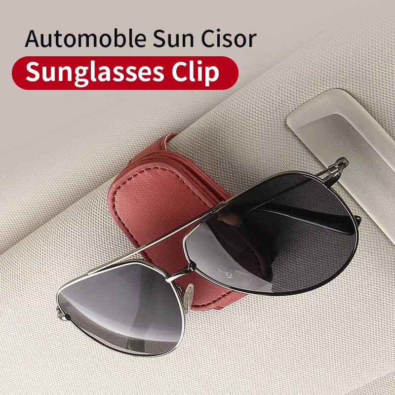 Universal Car Auto Sun Visor Glasses Box Sunglasses Clip Card Ticket Holder Stand Fastener Pen Case Eyeglasses Car Accessories