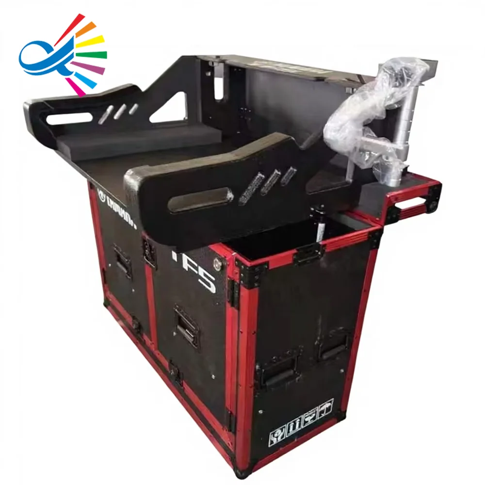 Guangzhou Factory Custom Black Plywood Red Aluminum Flip Mixer Flight Case For Tf5 Console