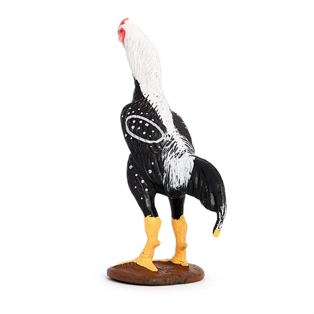 Chicken Toy Durable Fine Workmanship Game Fowl Miniature Miniature Figurine Cognitive Game Fowl Miniature Home Supply