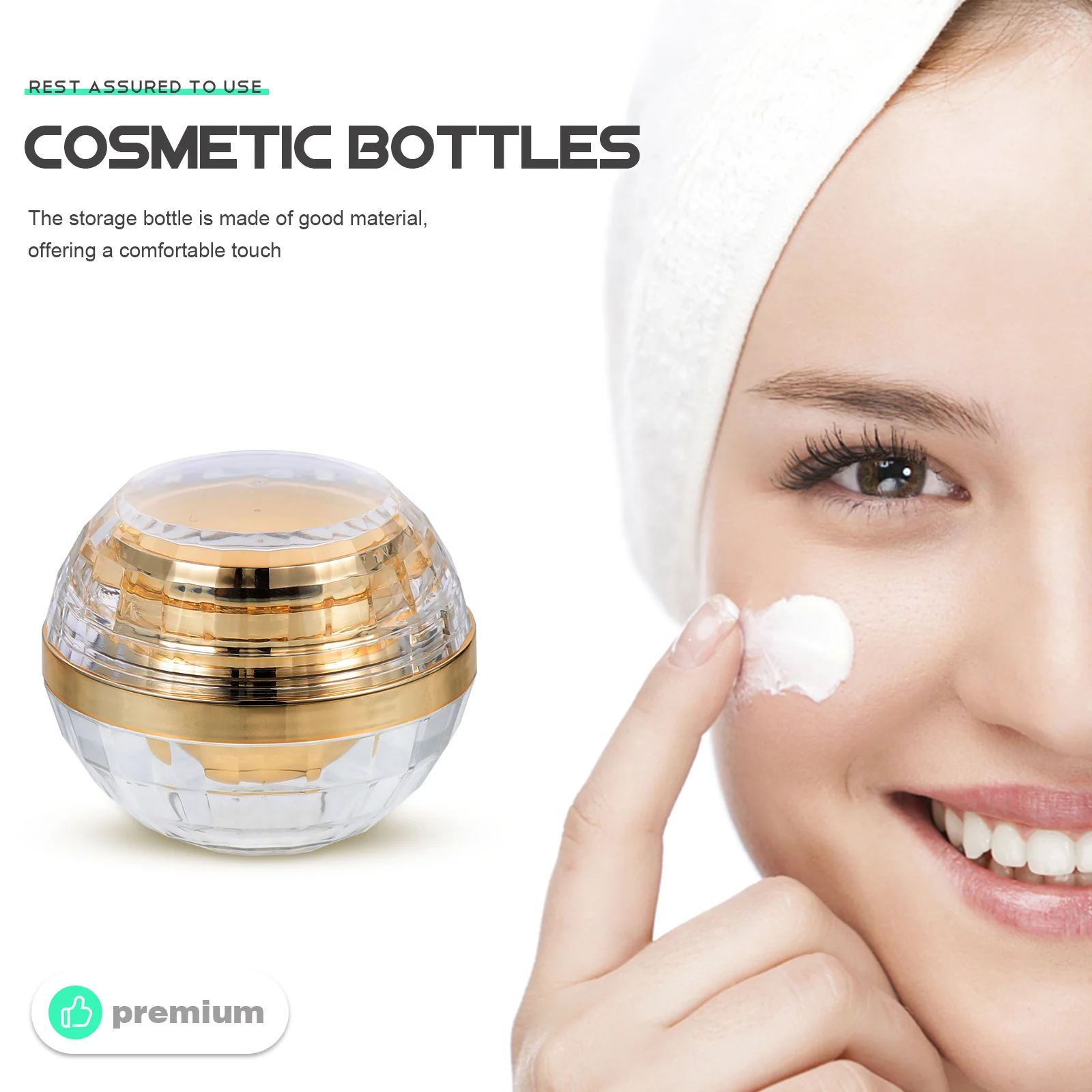 

Empty Face Cream Container Portable Refillable Jar Leak-Proof Travel Storage Small Reusable Sub Packaging Bottle