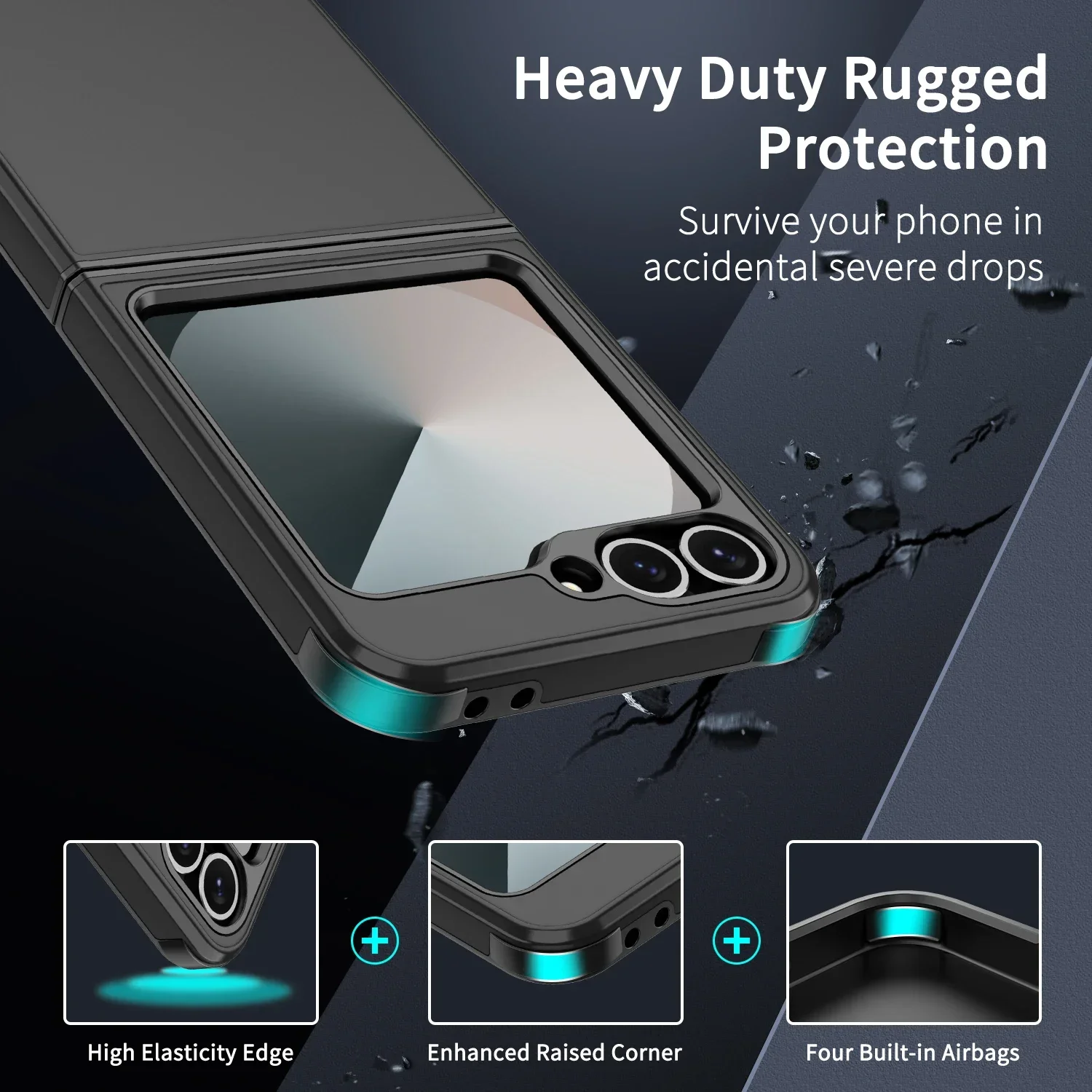 Luxury Matte  Protective Phone Case for Samsung Galaxy Z Flip 7 FE 6 5 4 Flip7 Flip6 Flip5 Flip4 Wireless Charging Slim