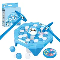 Penguin Ice-Breaking Game ABS Hand-Eye Coordination Puzzle Challenge Portable Desktop Toy Parent-Child Interactive Board Games