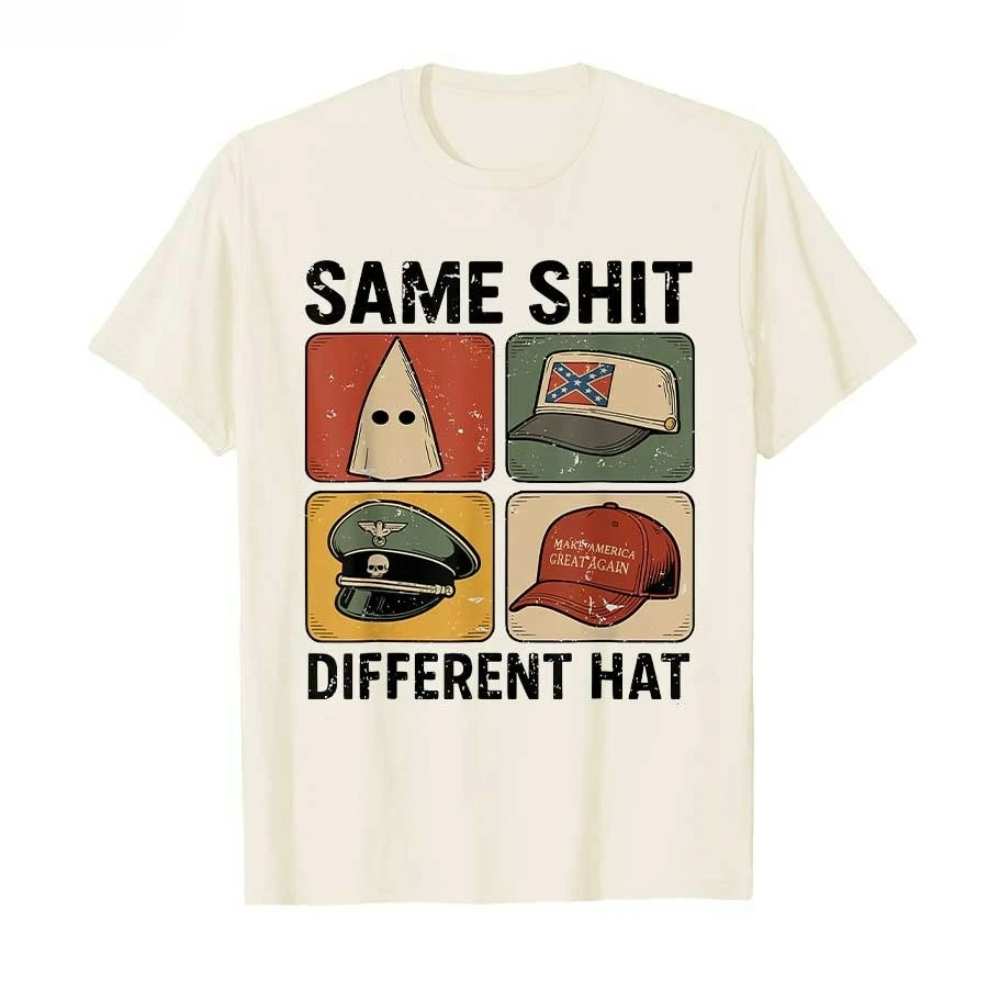 Summer New Style Multi-purpose Fun Hat-pattern Men T-shirt Suitable Both Men and Women Loose and Casual Style 100% Pure Cotton
