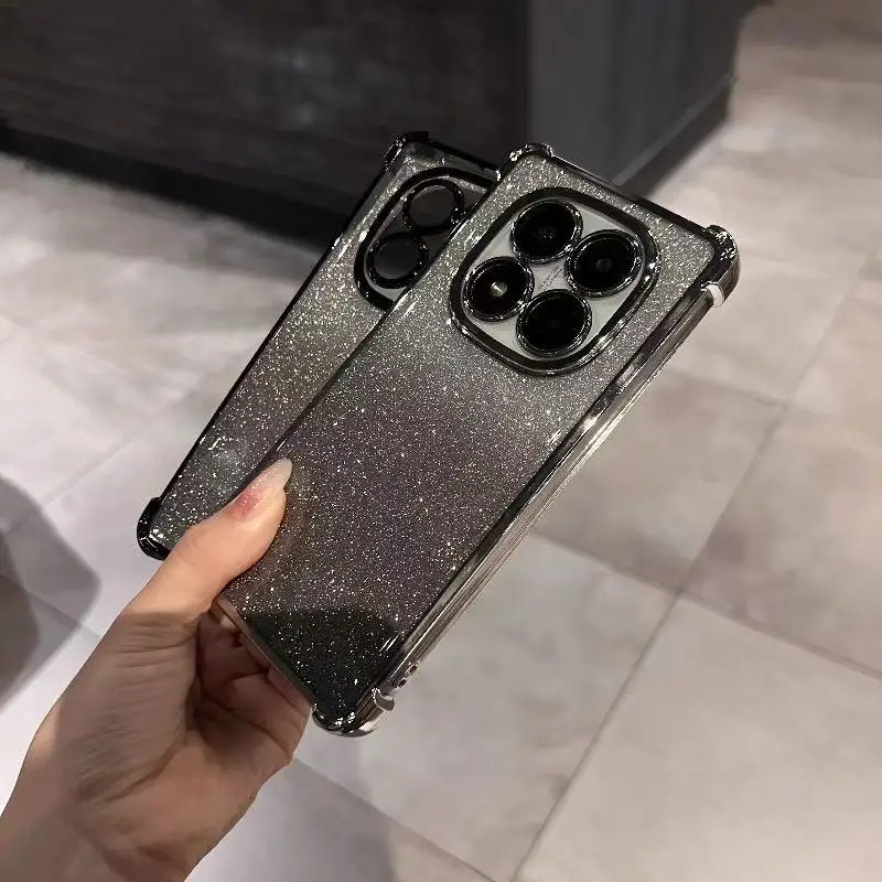 Etui na telefon OPPO A76 A74 A60 A58 A58X A57E A57S A57 A56 A55 A54S A54 4G 5G, chromowane, gradientowe, błyszczące, brokatowe, luksusowe, tylna obudowa