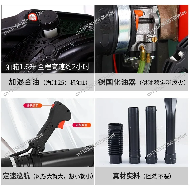 Two-Stroke Gas Blower EB9520 Leaf Vacuum Backpack High-Power Snow Blower Park Deciduous Road Dust Removal Win Extinguisher