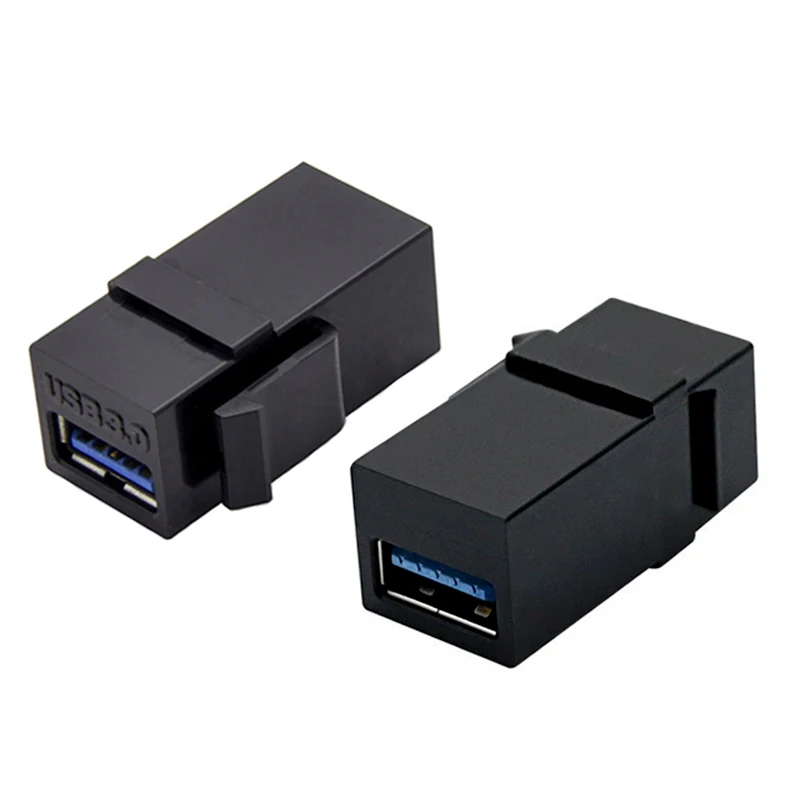 USB 3.0 Female To Female Keystone Jack Snap‑in Adapter Socket Insert For Wall Plate Outlet Panel Mount