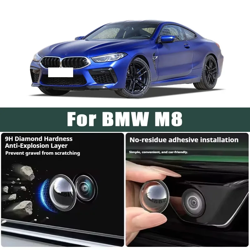 

Car Camera Lens Protector 2PCS Rear View Backup Camera Cover 360° Camera Protection Anti Scratch Waterproof For BMW M8