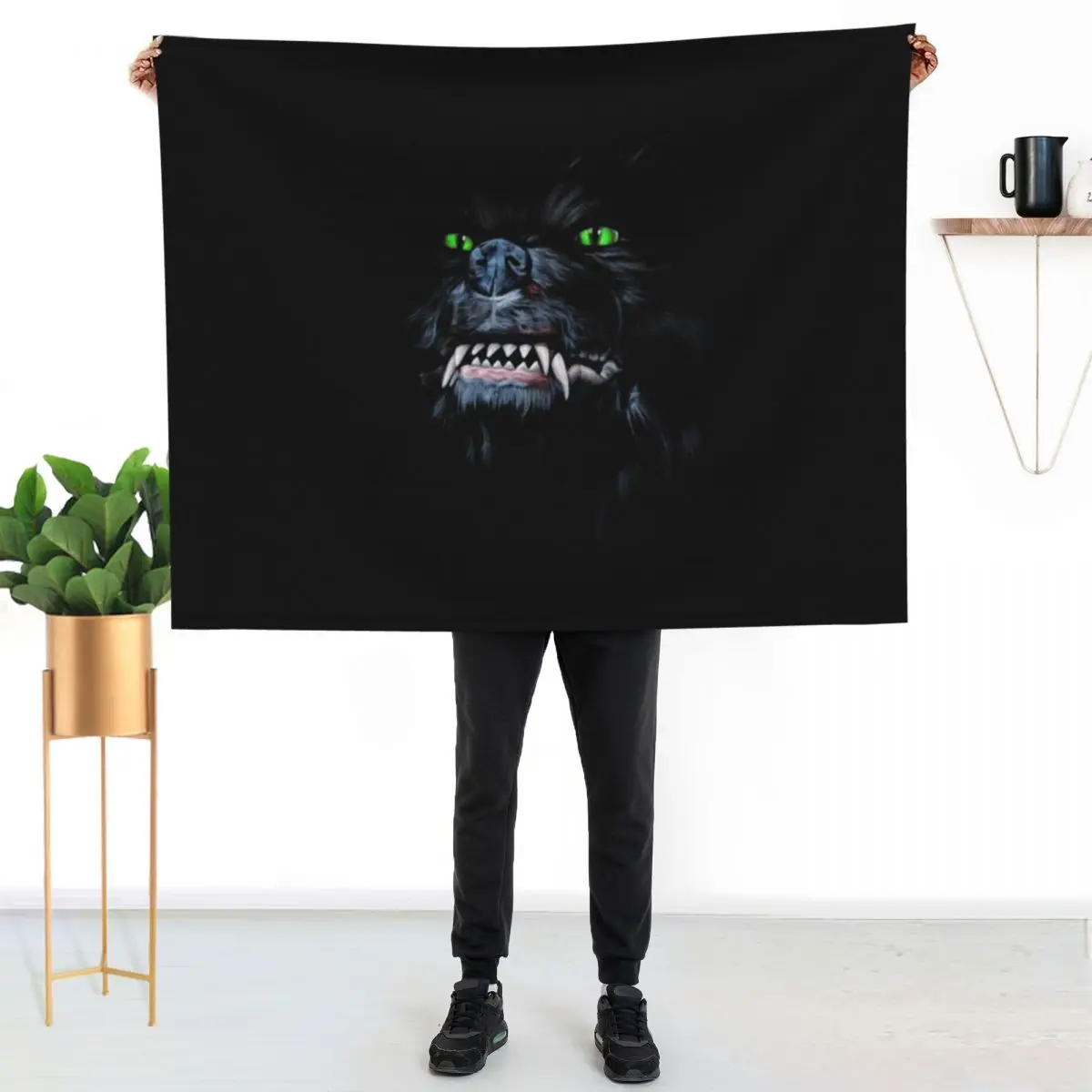 Copy of Gmork Come Any Closer And I'll Rip You To Shreds Throw Blanket Custom Heavy wednesday blankets and throws Blankets