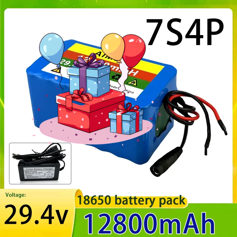

24V Battery pack 29.4V 12800mAh for Electric Wheelchairs Rechargeable Lithium-ion Battery Pack 7S4P 18650 battery + Charger